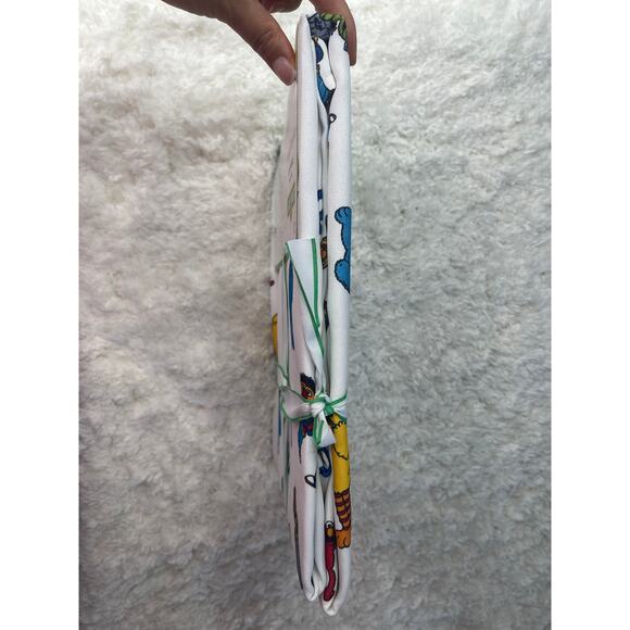 Sesame Street Kitchen Tablecloth Elmo Big Bird Cookie Monster 70 Inch Round NEW - Picture 8 of 11